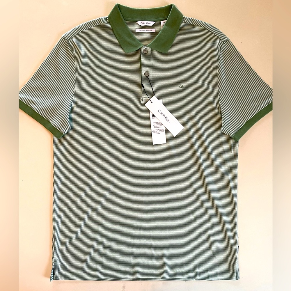 Calvin Klein Mens liquid touch polo shirt size M